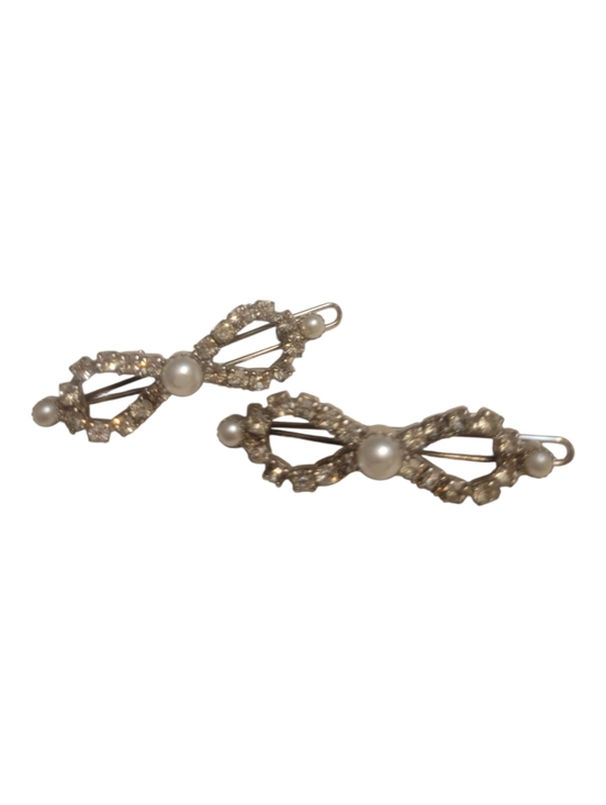 Accessories - Vintage Rhinestone Hair Barrettes Set of 2